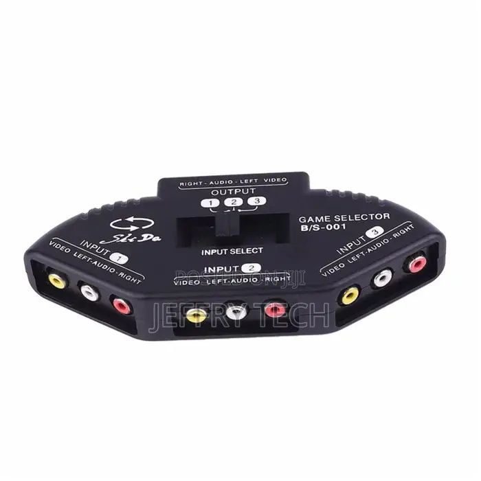 3 Port AV Switcher RCA Selector Switch 3 in 1 AV Switch For
