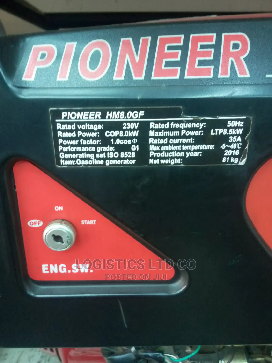 Pioneer Petrol Generator 3phase 8kva