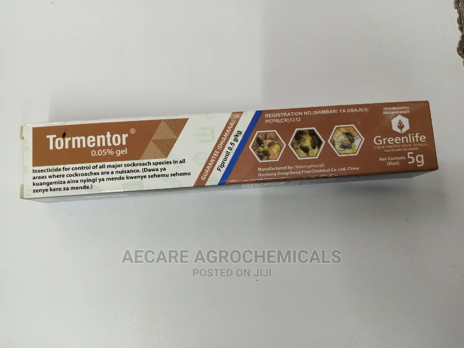 TORMENTOR 0.05% Cockroach GEL 5 Grams Insecticide