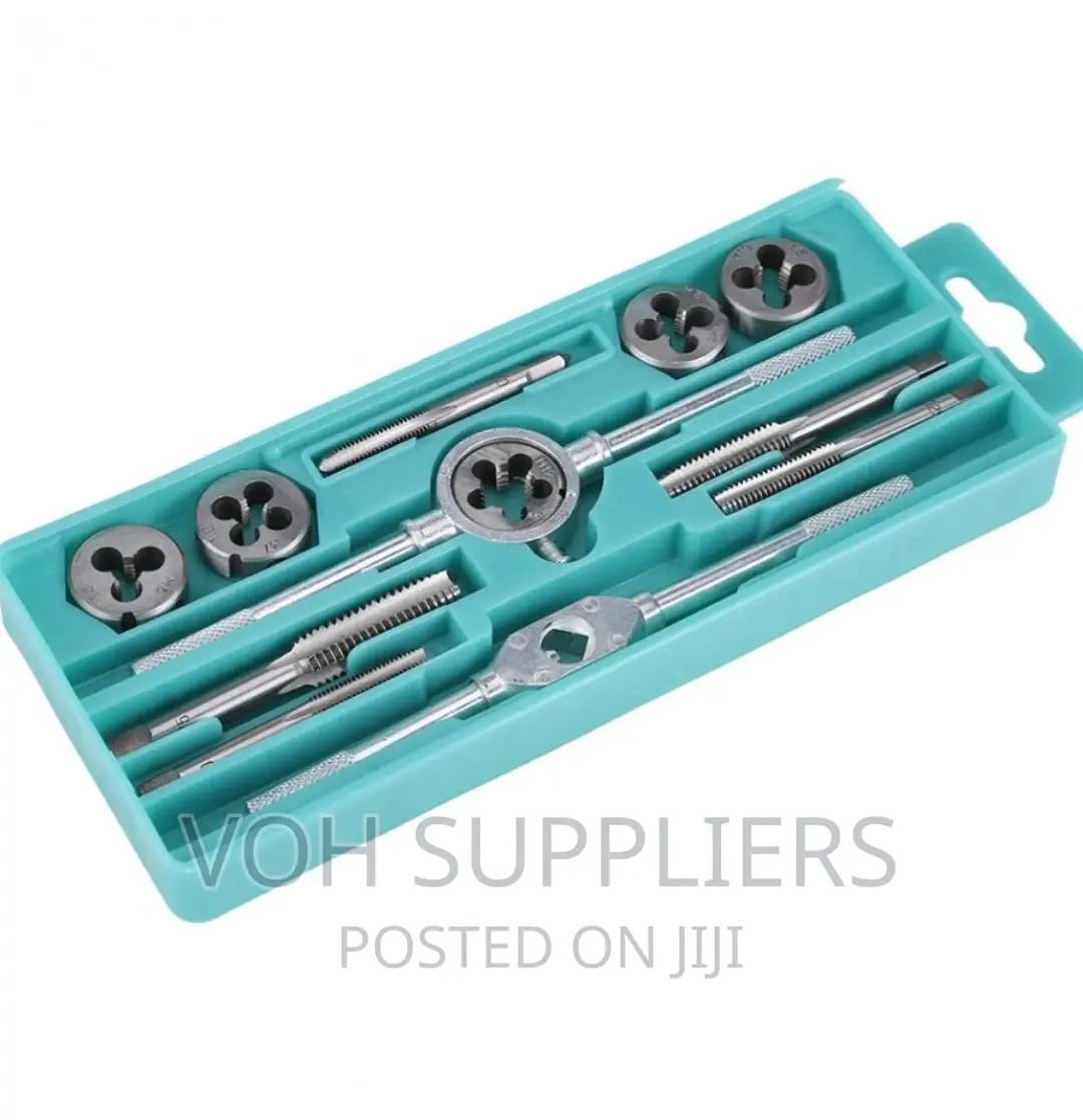 SAE 12pcs M6 to M12 Tap and Die Set With Wrench Handle