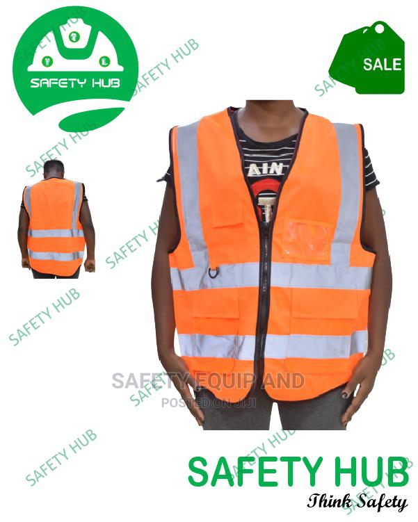 Luminous Orange Reflector Vests With Silver Strips