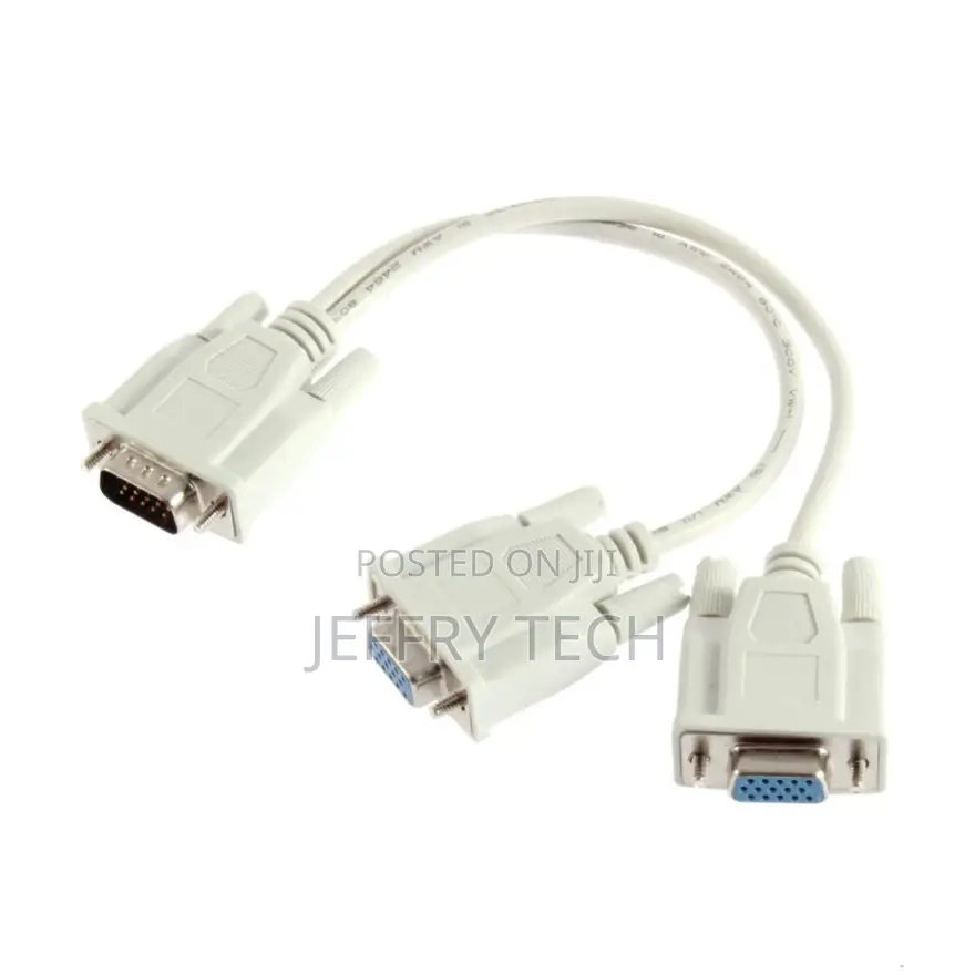 1 PC to 2 Monitor Dual Video Way VGA SVGA Graphic LCD TFT Y