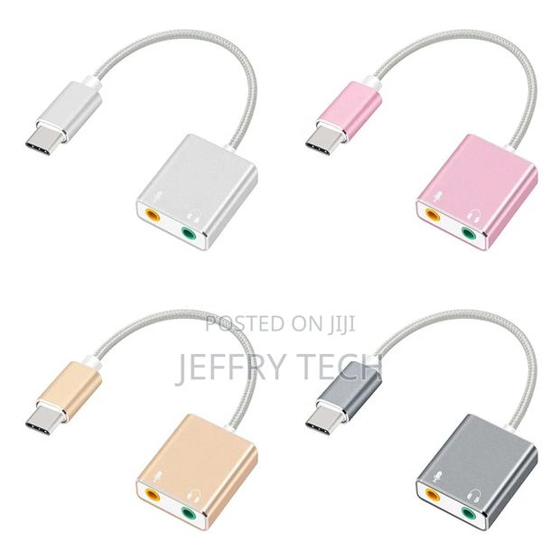 Type C USB C 7.1 Channel External Audio Sound Card for PC L