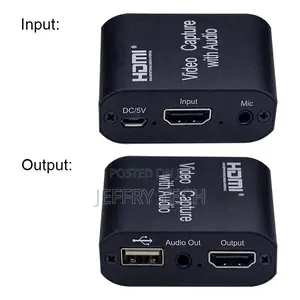 Capture Card With Audio to USB 2.0 for Live Streaming