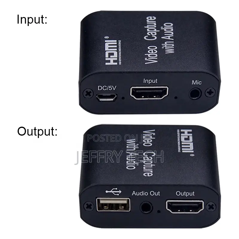 Capture Card With Audio to USB 2.0 for Live Streaming