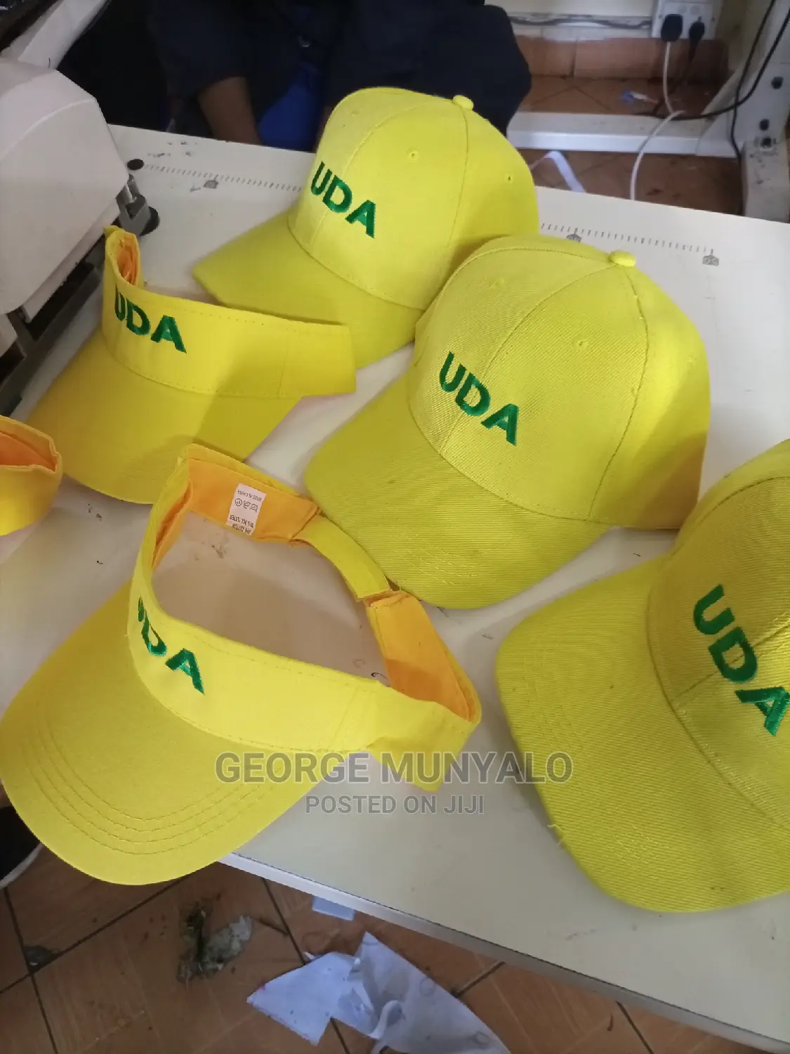 Yellow Branded Caps for Election
