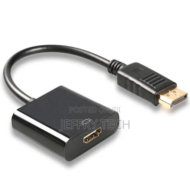 Dp to Hdmi Female Adaptor Cable Multimedia Black - main view