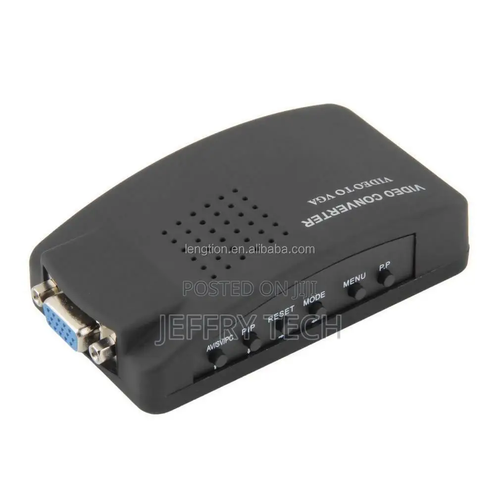 Convertor Box AV RCA CVBS to VGA Video Converter Conversor F