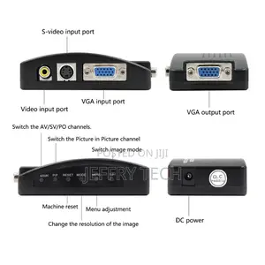 Convertor Box AV RCA CVBS to VGA Video Converter Conversor F