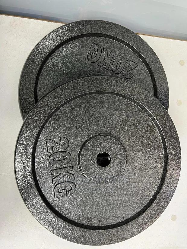 Standard Barbell Plates 20kg Cast Iron Pair - main view