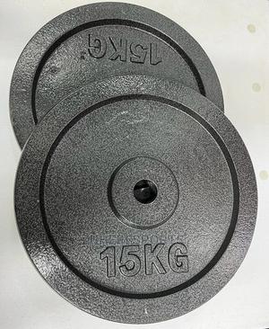 Barbell Plates 15kg Standard Cast Iron Plates - main view