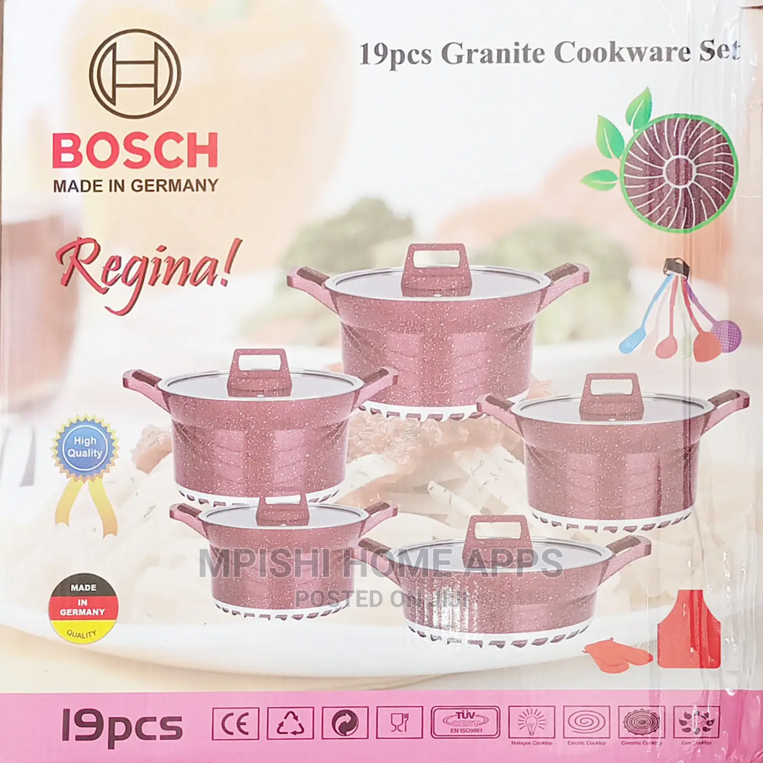19pcs Bosch Granite Cookware Set