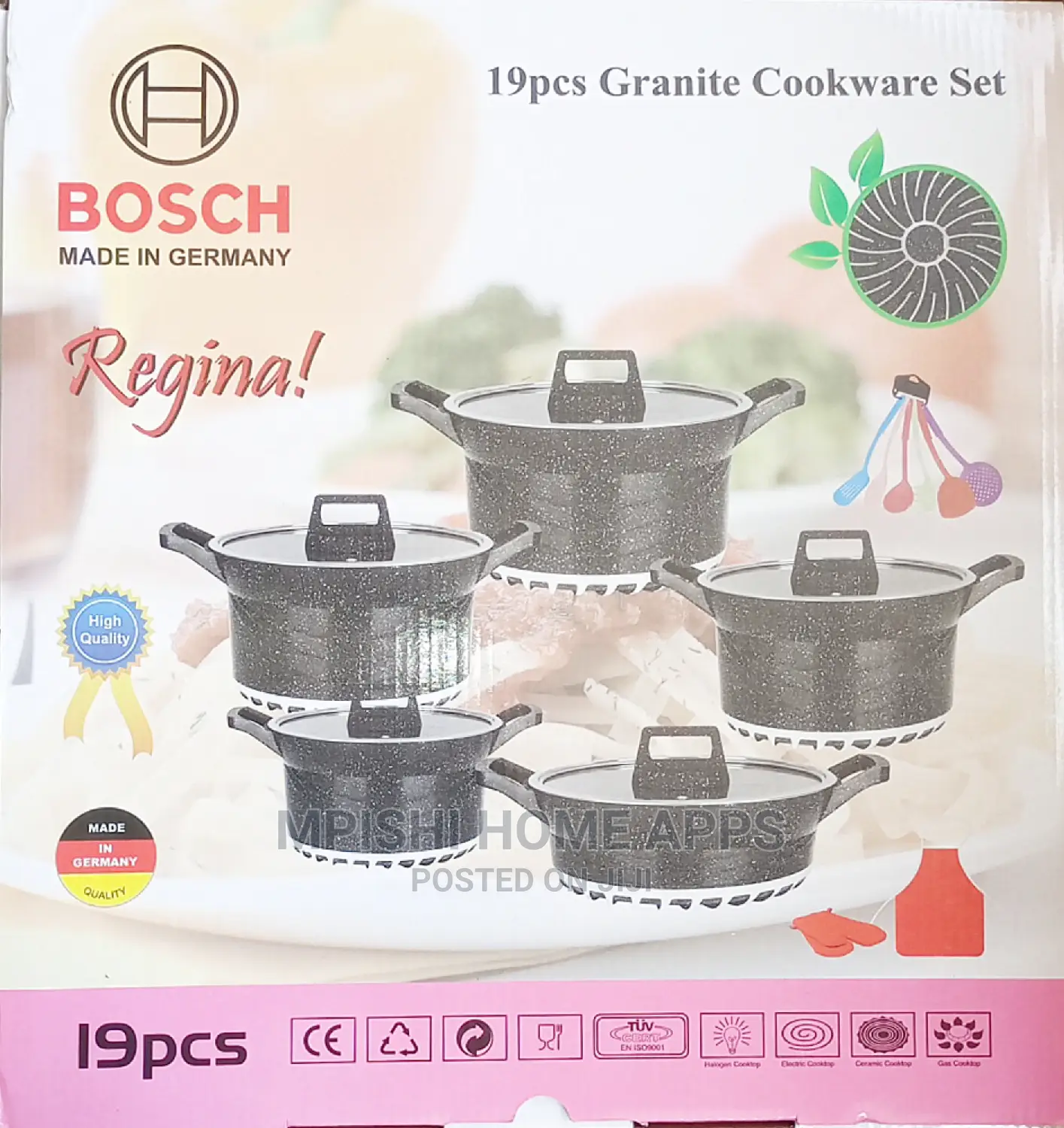 19pcs Bosch Granite Cookware Set