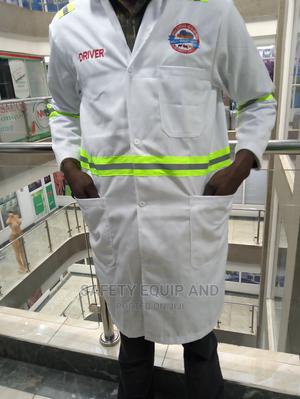White Lab Technicians Coats With Reflectors - thumbnail 2