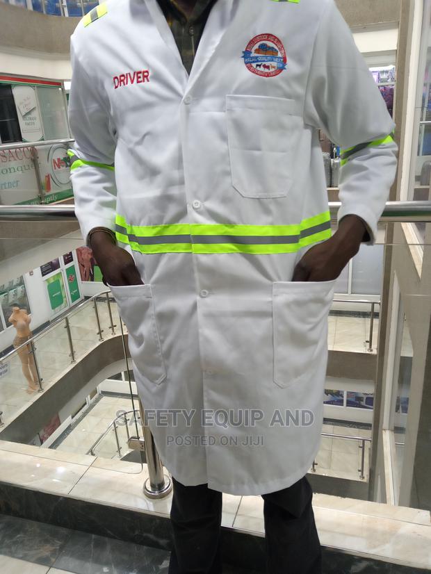 White Lab Technicians Coats With Reflectors - main view