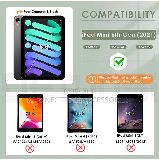 iPad Mini 6th Gen Leather Keyboard Case 2021 8.3 Inch - thumbnail 7
