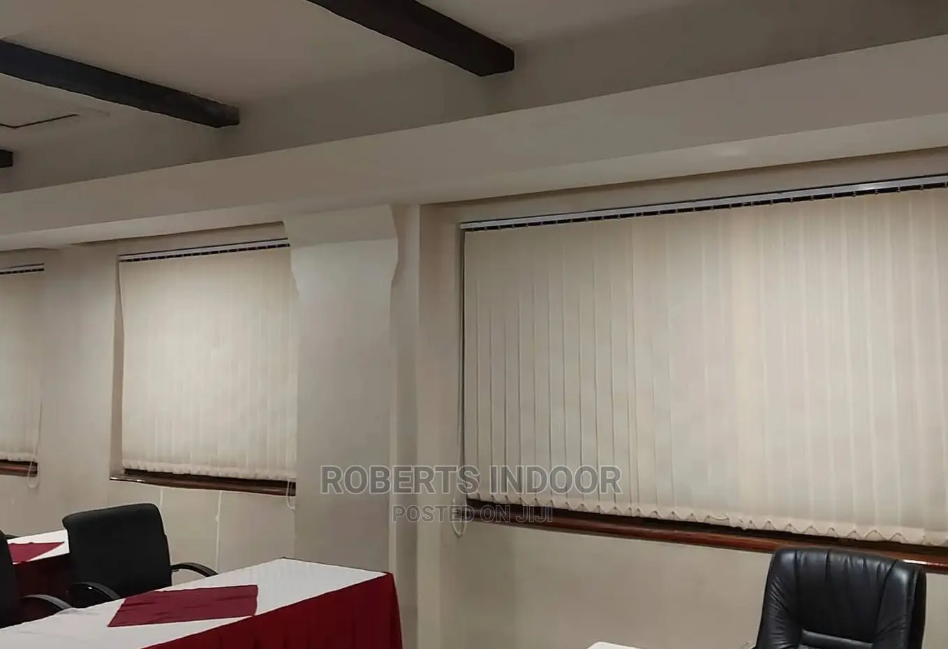 White Vertical Office Window Blinds