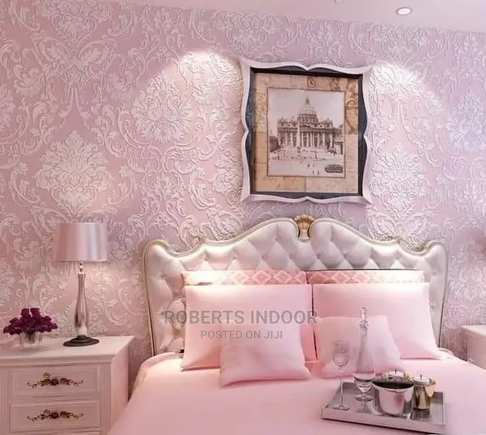 Pink Floral 3d Wallpaper