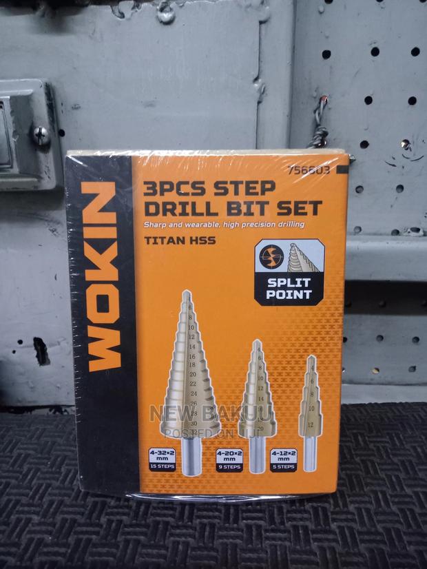 Wokin 3pcs Step Drill Bit Set - main view