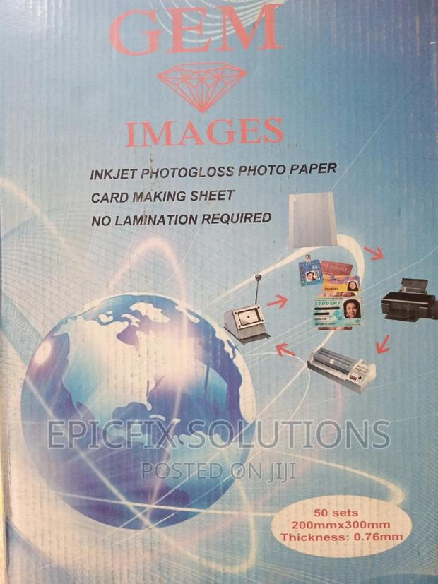 Gem Card Making Sheet. Photopaper - main view