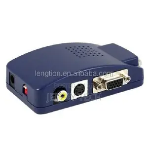 PC Laptop VGA to TV AV RCA Composite S-Video Signal Mini Con