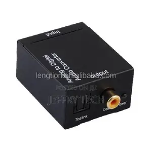 Analog Stereo RCA R/L to Digital Optical Coaxial S/Pdif TOSL