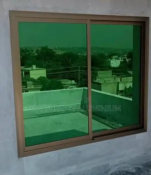 Wide Champagne Aluminium Windows