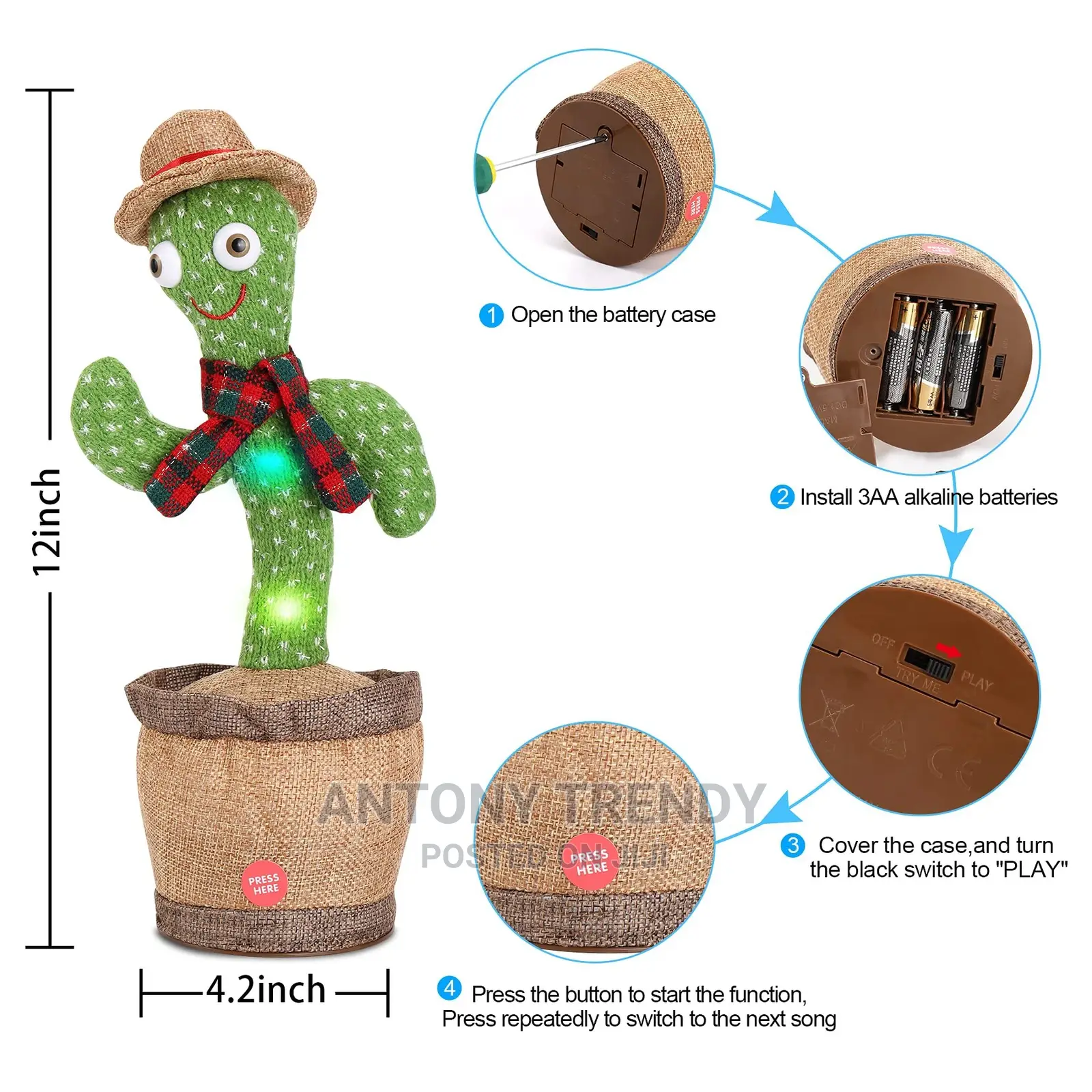 Unexpensive Talking Dancing Cactus Toy