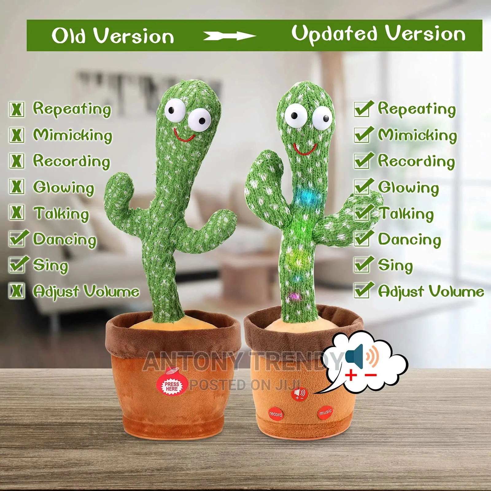 Brand New Singing Cactus Toy
