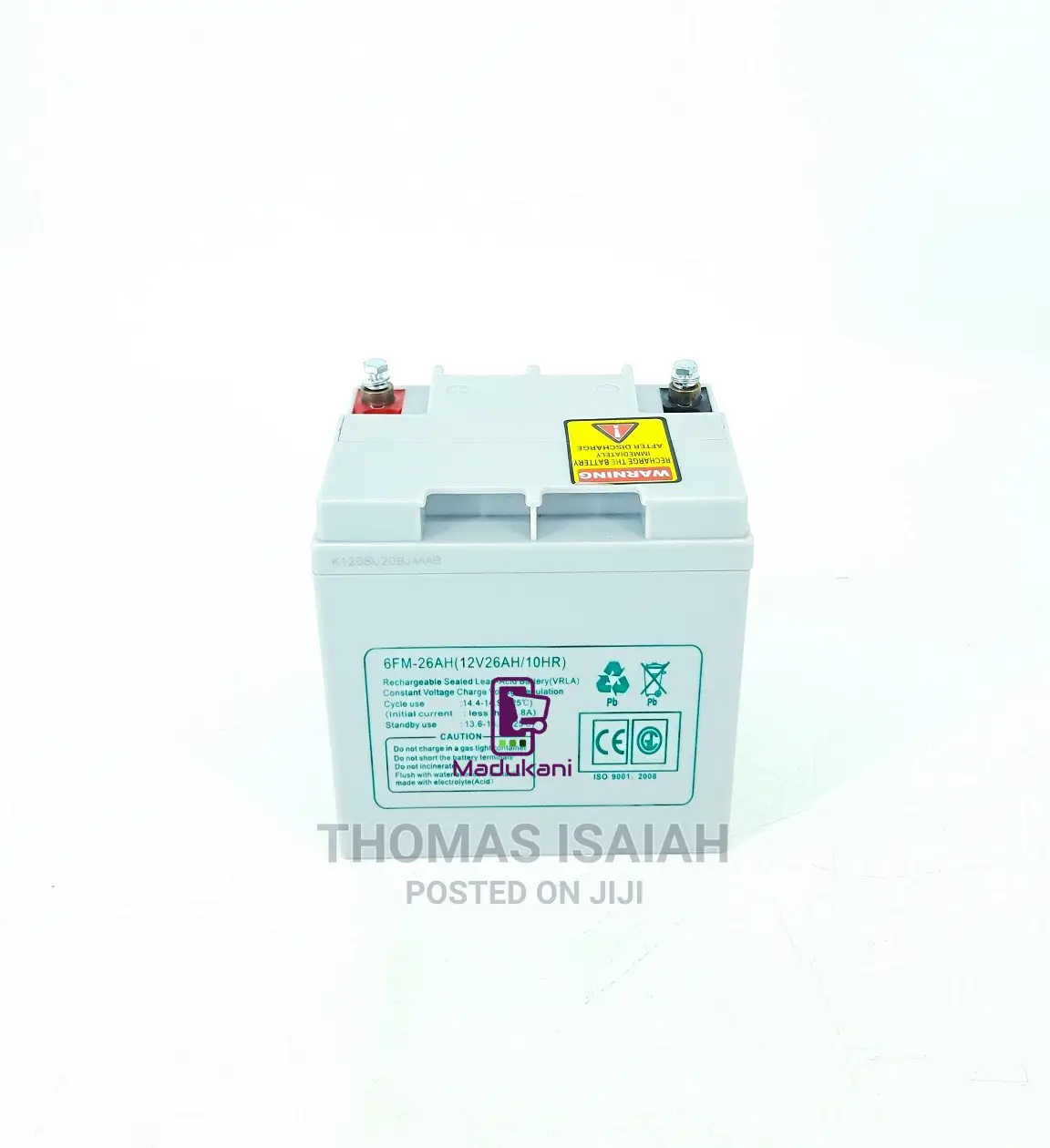 12V 26AH Maintenance Free Deep Cycle Solar Battery With Butt