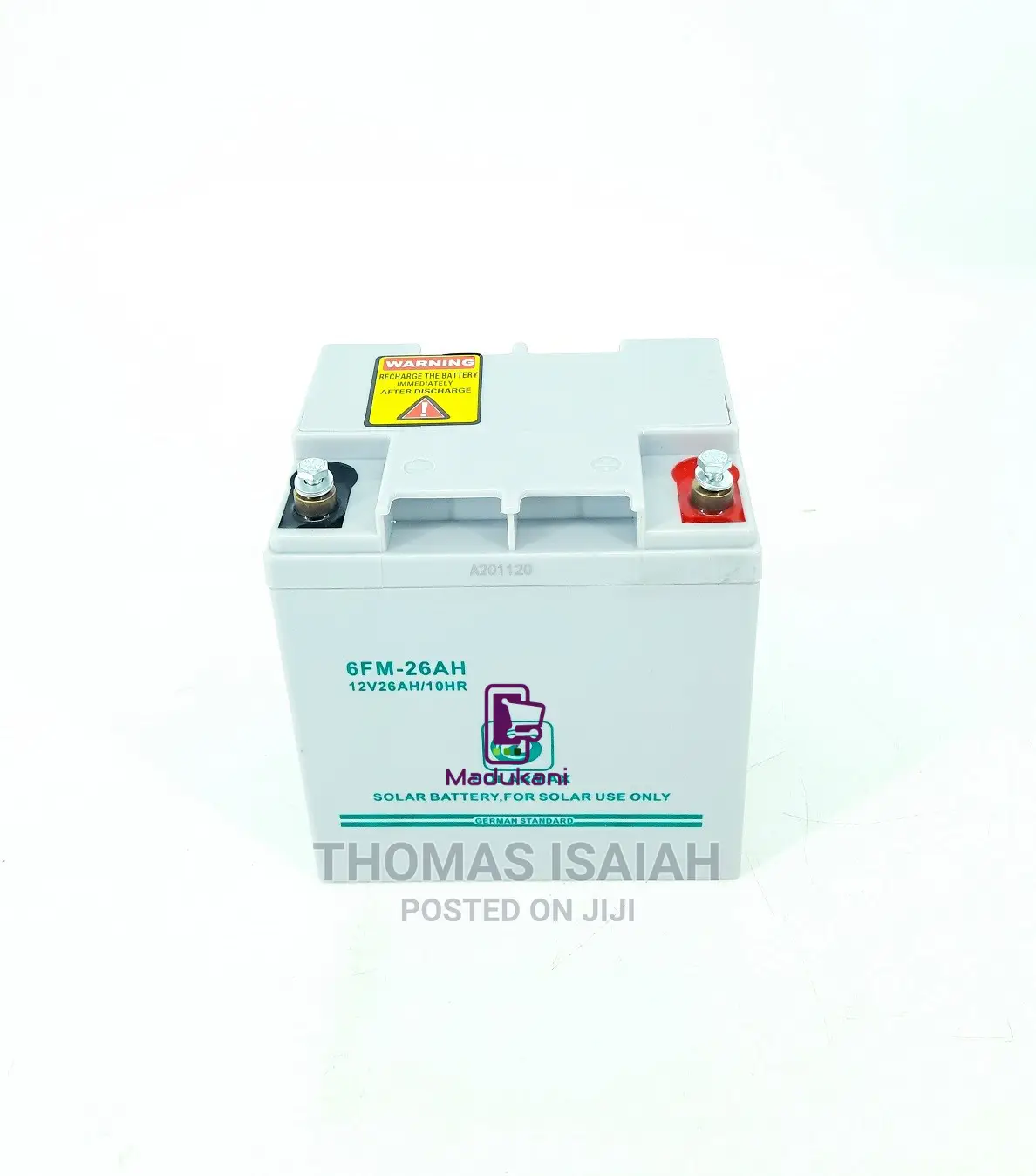 12V 26AH Maintenance Free Deep Cycle Solar Battery With Butt