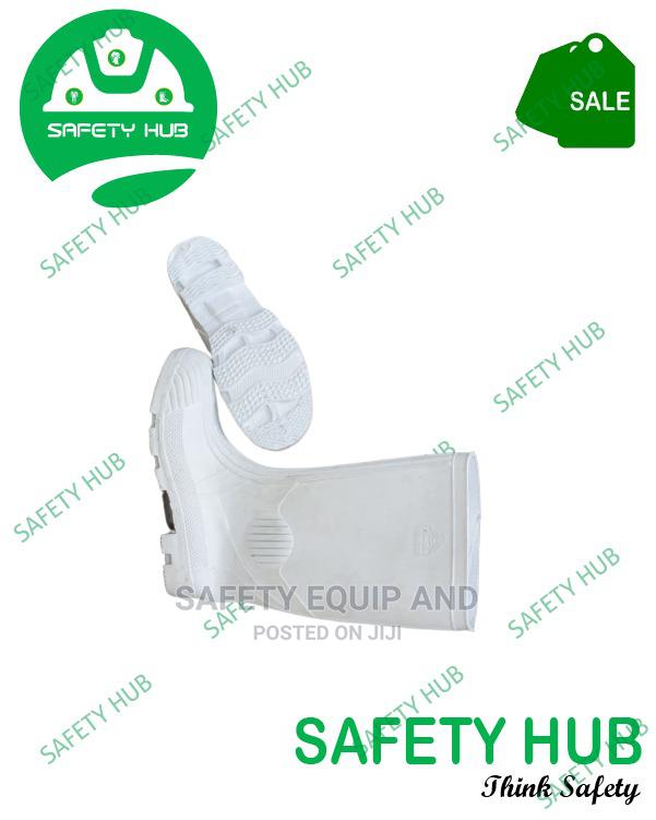 Long Boots-industrial White Gumboots - main view
