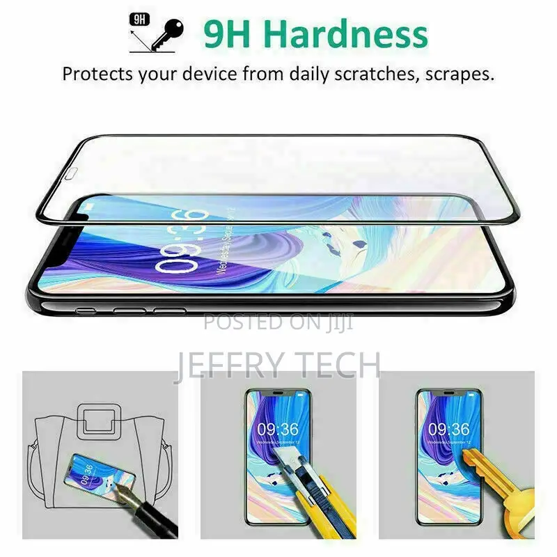 Tempered Glass iPhone X,Xs,Xr,11 Pro Max 9D Curved Full Cove