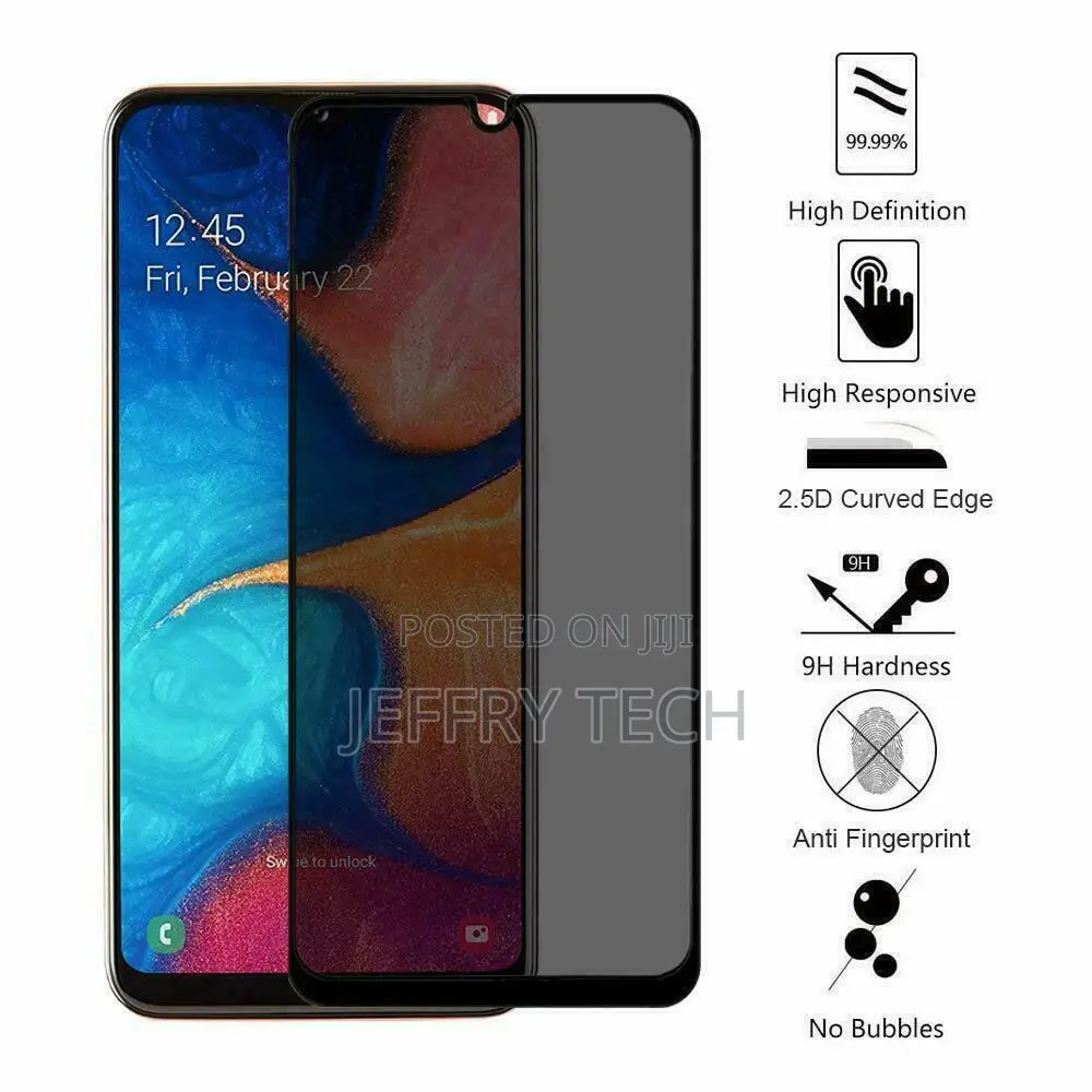 Samsung Galaxy A70 A705F 3D Privacy Tempered Glass Screen Gu