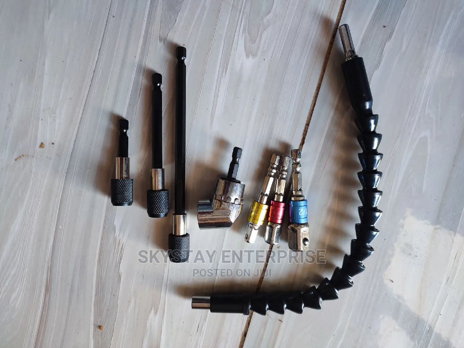 8pcs Drill Gun Angle Adaptor With Socket Bits Extensions