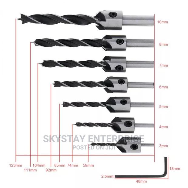 Counter Sink Drill Bits 7pcs - thumbnail 7