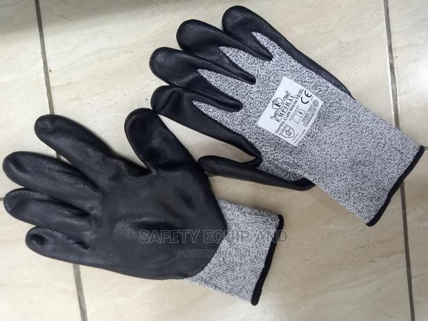 Grey Rubber Coated Gloves - main view