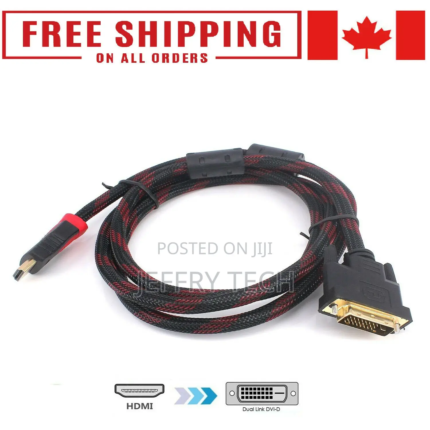 1080P DVI Male to HDMI Male Connector Adapter Converter PC D
