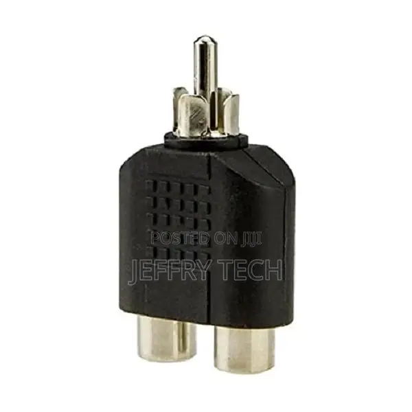 RCA Y Splitter AV Audio Video Plug Converter 1 Male to 2 Fem