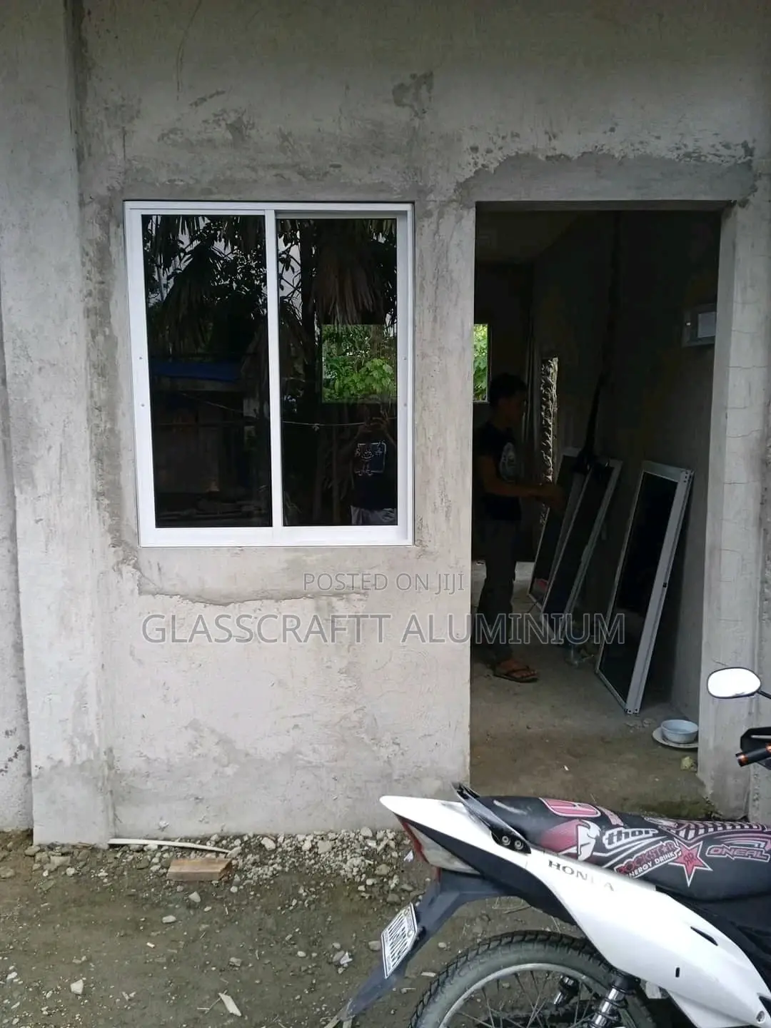 Black Glass Window Panels