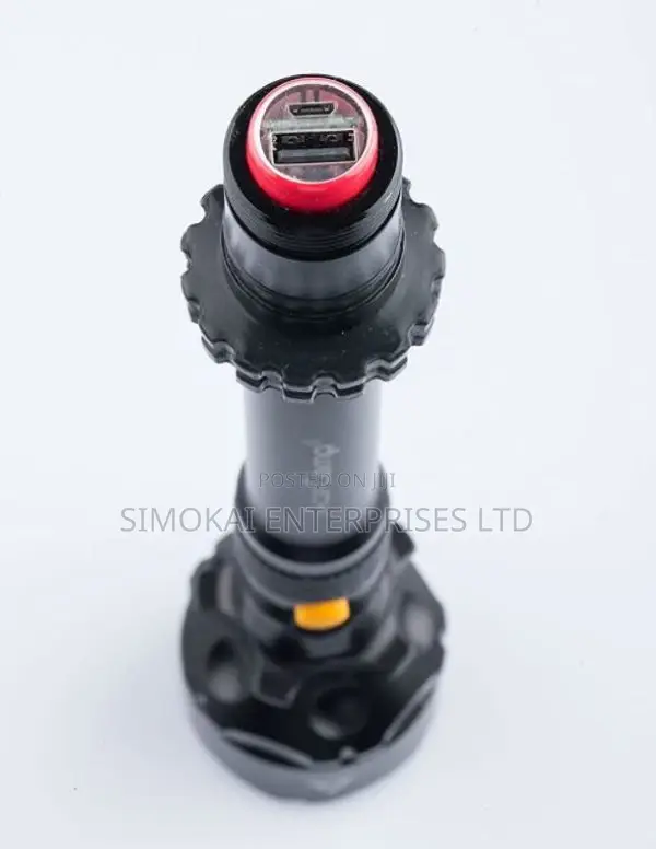 Aluminum USB Rechargable Power Bank LED Flashlight
