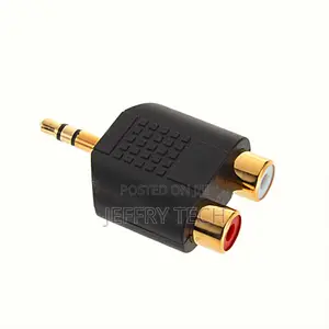 M/F Connector 3.5mm Stereo Male to 2X RCA Female Adapter Mal