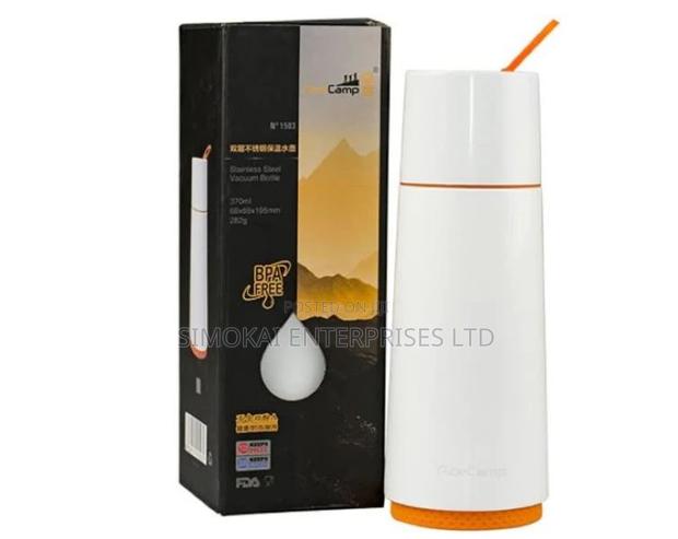 Acecamp 370ml Silver 304 Stainless Steel Vacuum Bottle - main view
