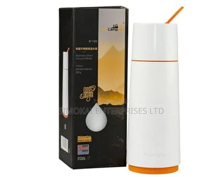 Acecamp 370ml Silver 304 Stainless Steel Vacuum Bottle