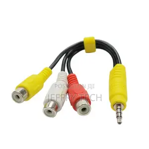 28cm 3.5mm Jack Plug Av Male to 3 Rca Female Audio Video Cab