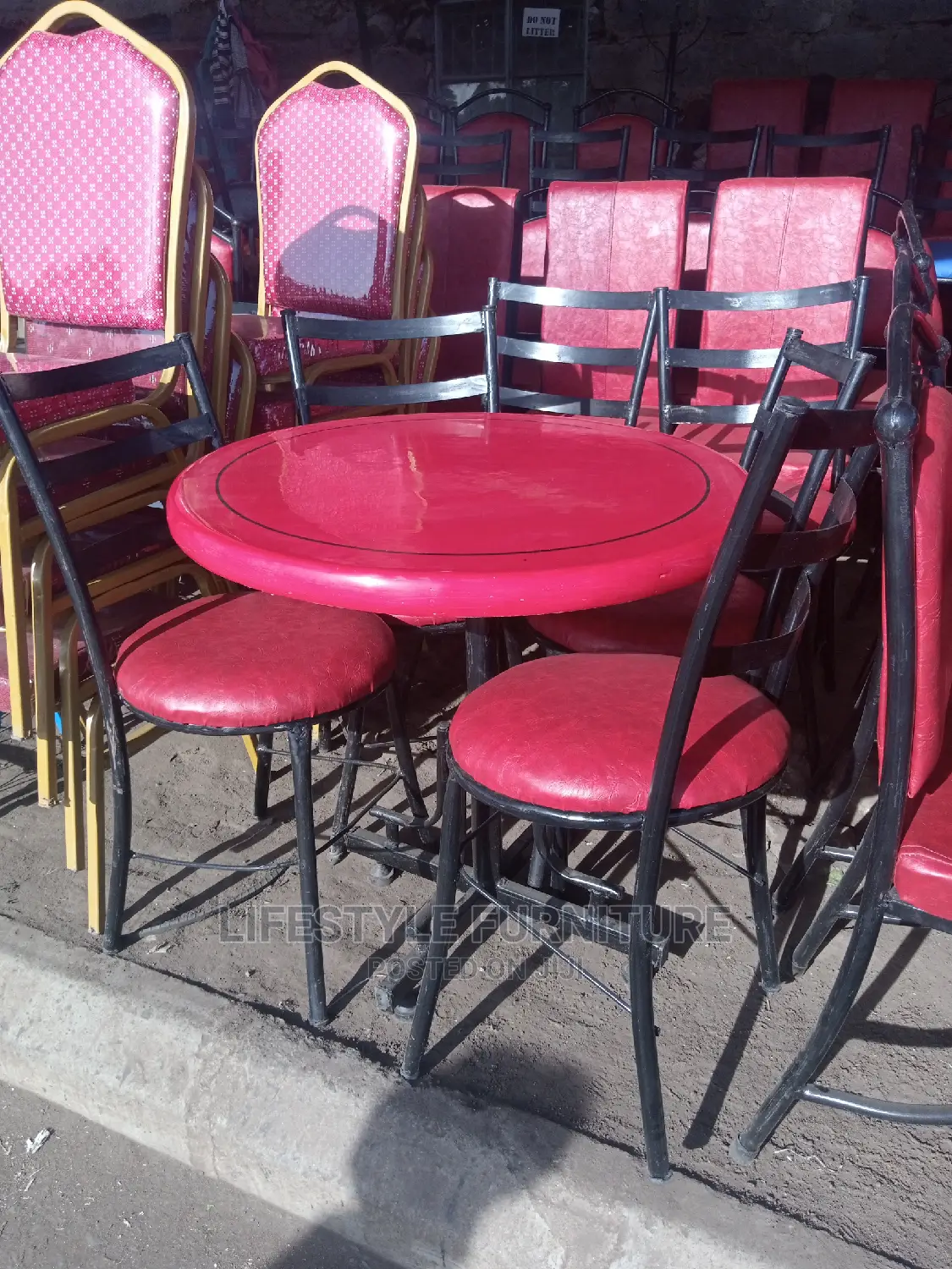 Hotel Stools and Table