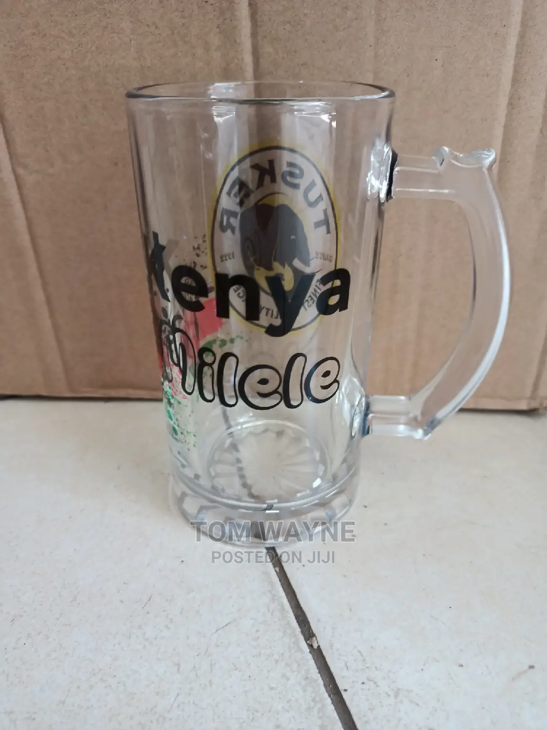 Clear Branded Beer Mug/Glasses With Handle