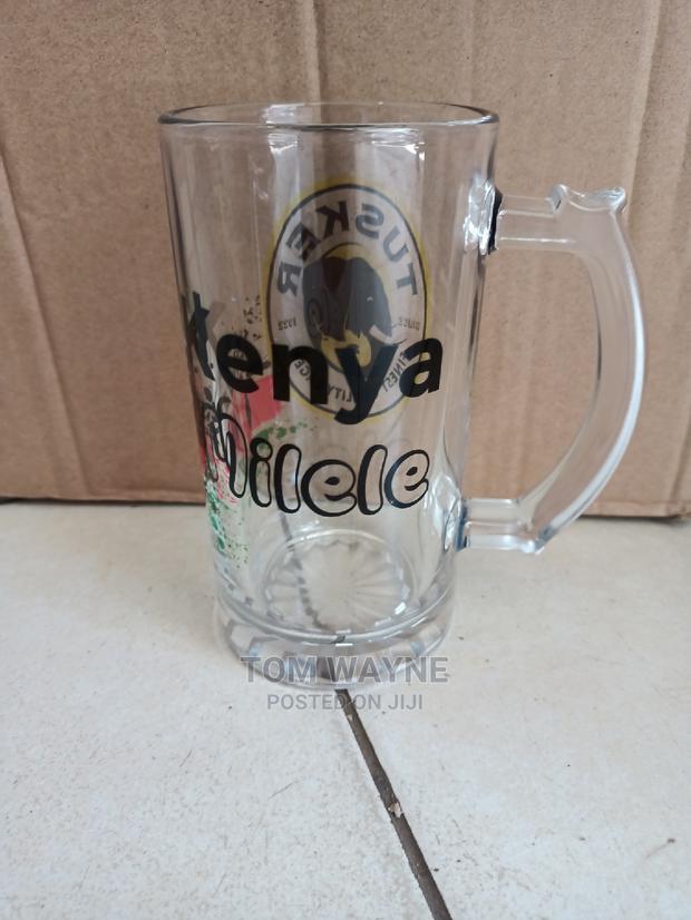 Clear Branded Beer Mug/Glasses With Handle