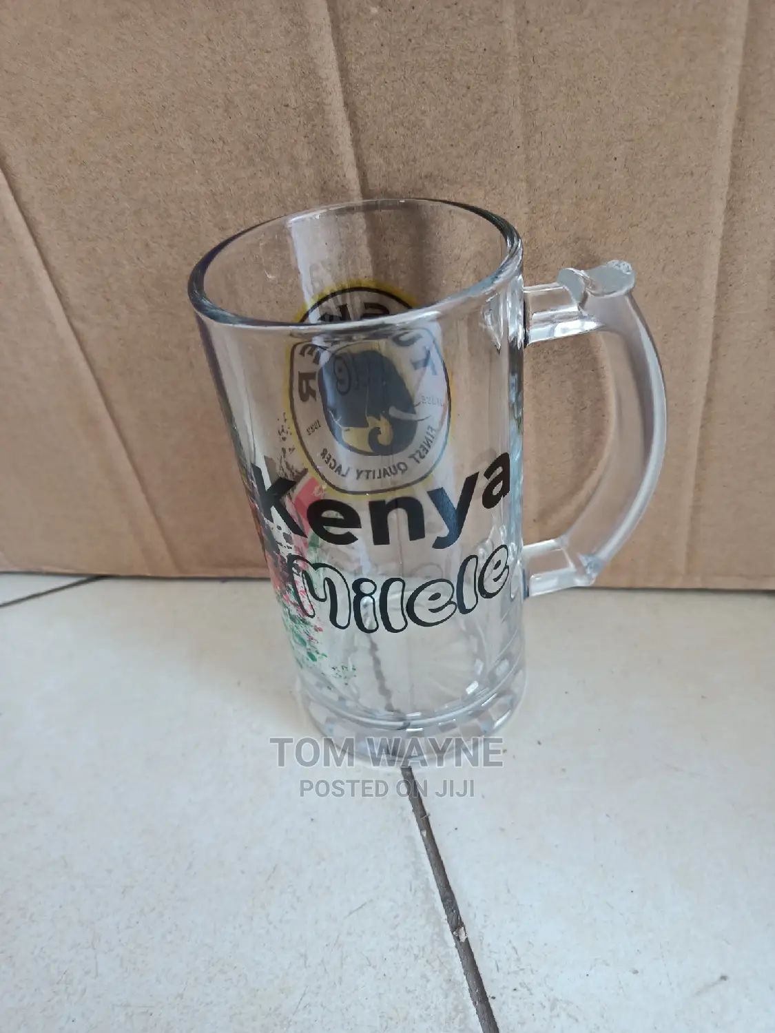 Clear Branded Beer Mug/Glasses With Handle