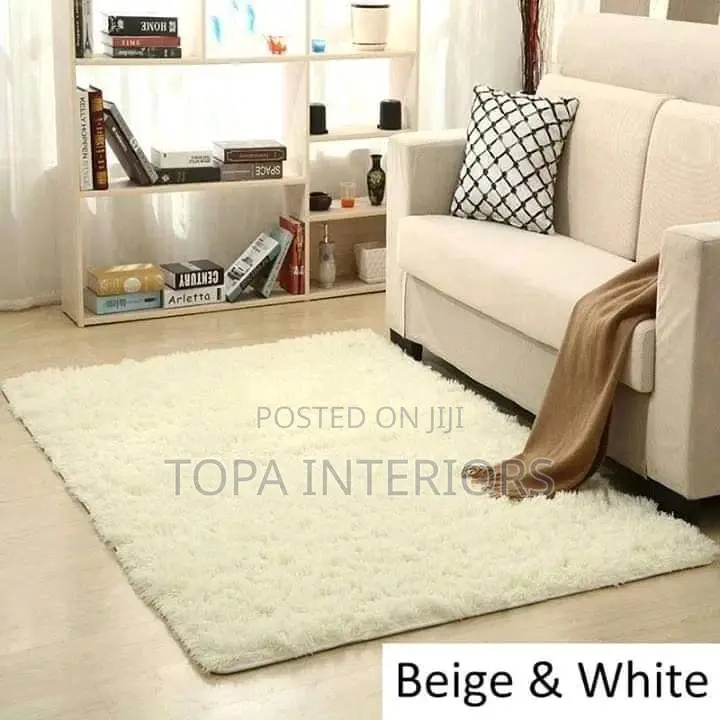 Cream Fluffy Carpets Light Fluffy House Carpets